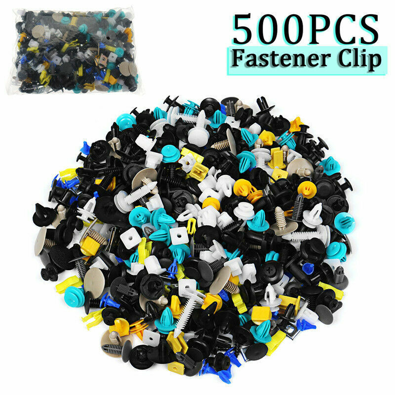 500-piece pack of mixed car fastener clips, bumper fender trim, plastic rivets, car clips