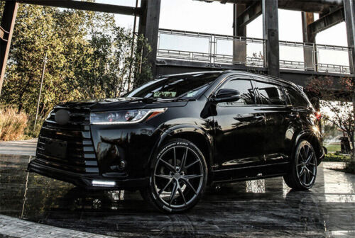 Windows Sill Molding Strip for Toyota Highlander 2014-2019 Black Titanium Trim