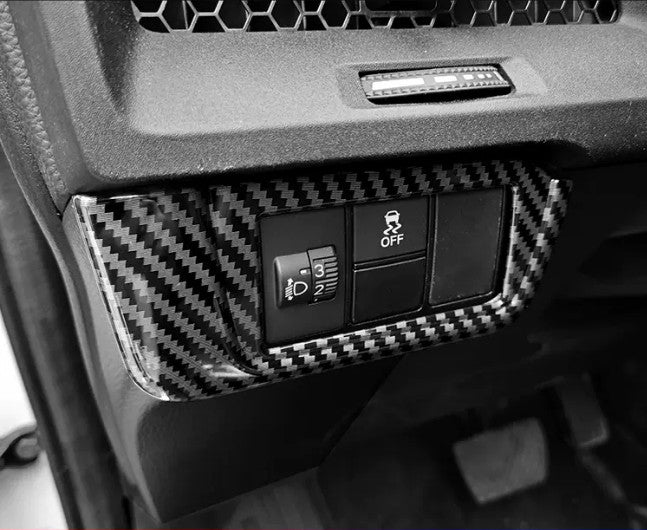 Carbon fiber headlight switch frame trim piece, suitable for Honda CRV CR-V 2023 2024