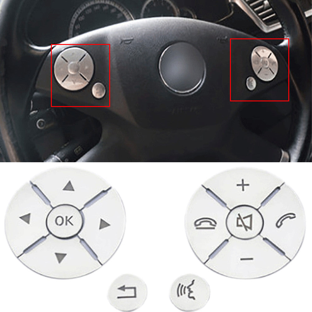 Steering wheel button cover trim for Mercedes-Benz C E GLK class W204 W212 X204