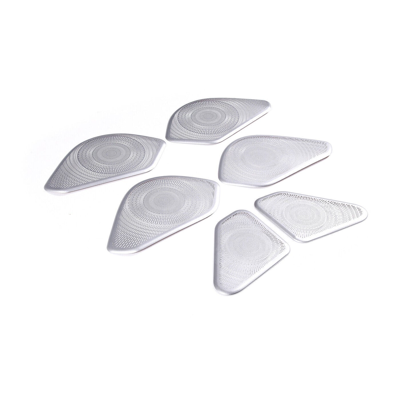 for Range Rover L460 2023-25 Silver Steel Inner Door Speaker Sound Cover Trim 6X