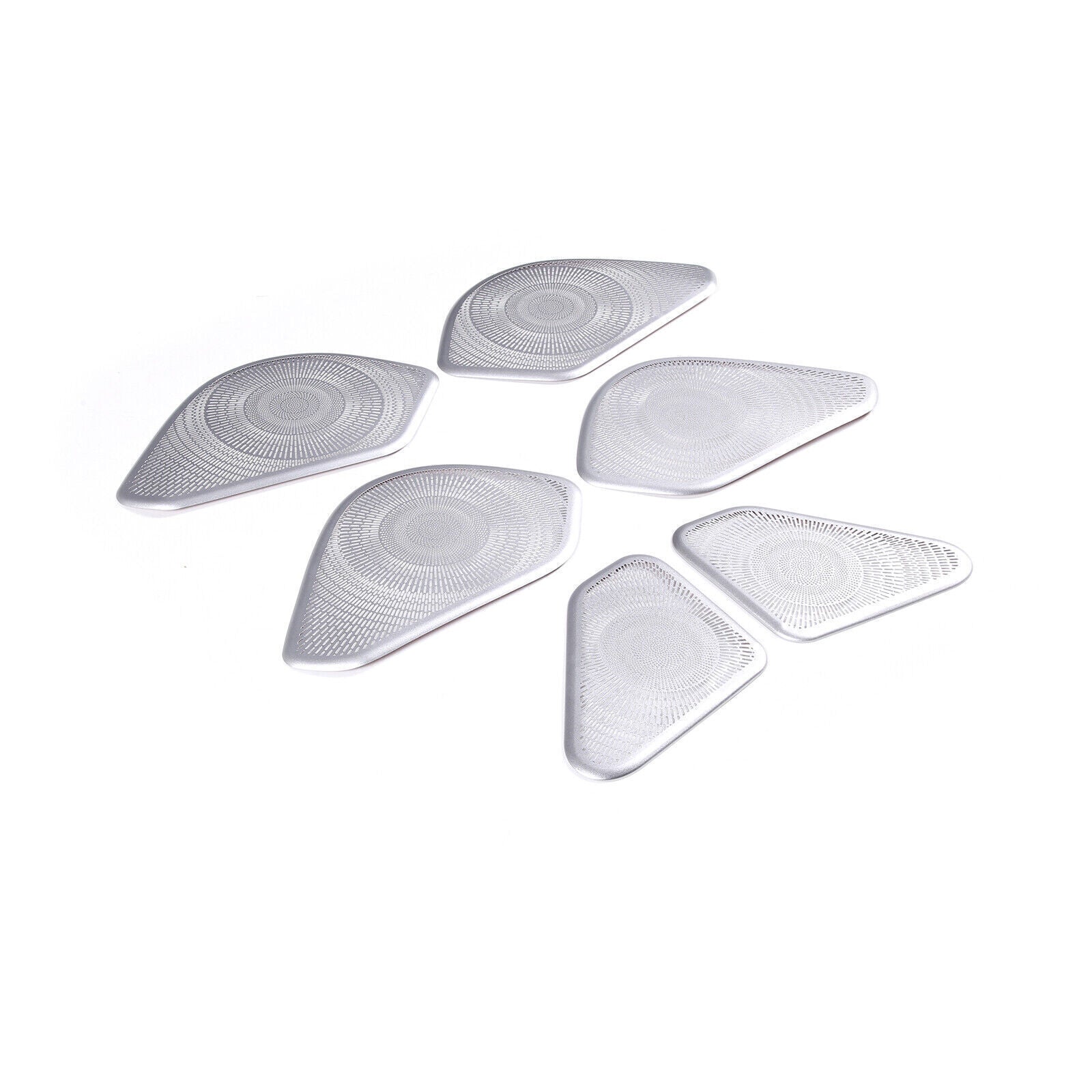 for Range Rover L460 2023-25 Silver Steel Inner Door Speaker Sound Cover Trim 6X