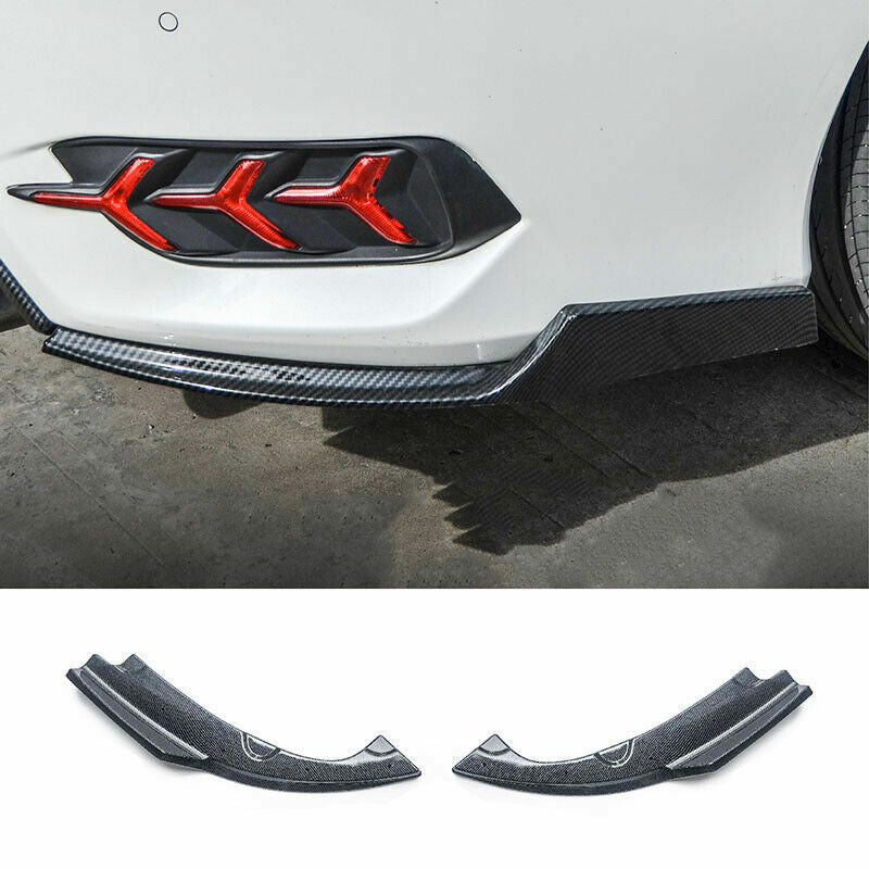 for Honda for Civic 2016-2021 Carbon Fiber Rear Bumper Lip Diffuser Splitter Spoiler