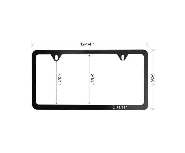 1 piece car license plate frame cover cap trunk 2-hole black for Subaru