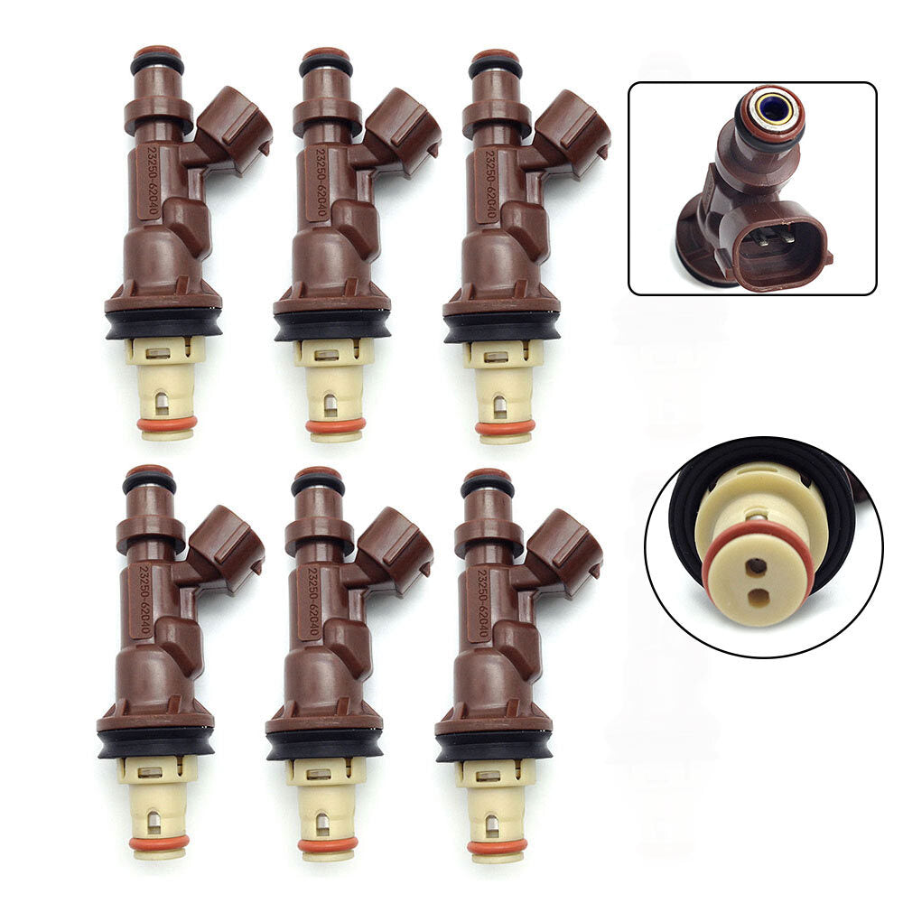6 NEW FUEL INJECTORS 23250-62040 FOR TUNDRA TACOMA 4RUNNER 3.4L V6 1999-2004