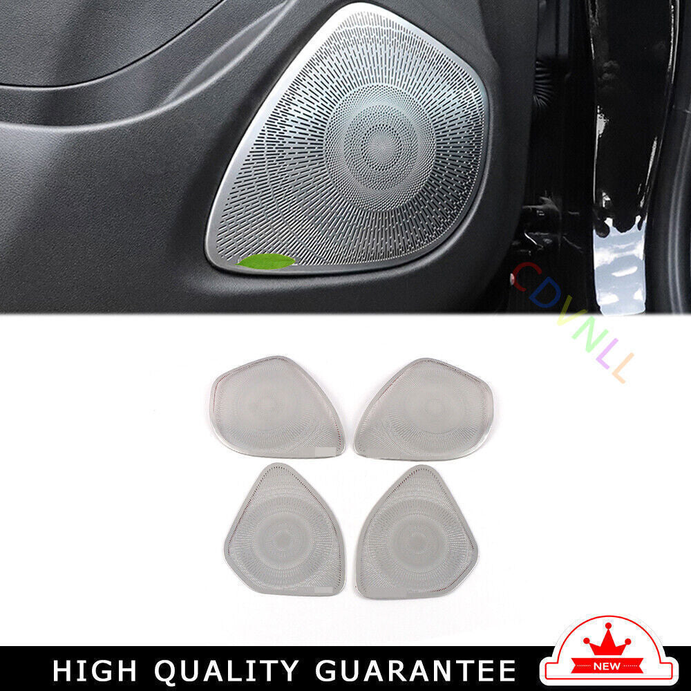 4X Inner Door Speaker Ring Cover Trim for Chevrolet Malibu 2016-24 Silver Steel