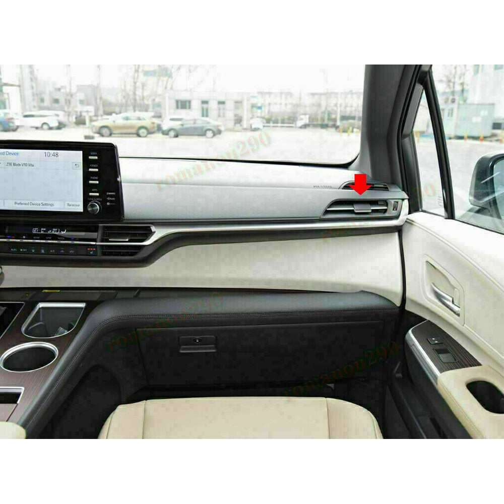for Toyota for Sienna 2021-2023 Wood Grain car Dashboard Air Outlet Vent Strip Trim