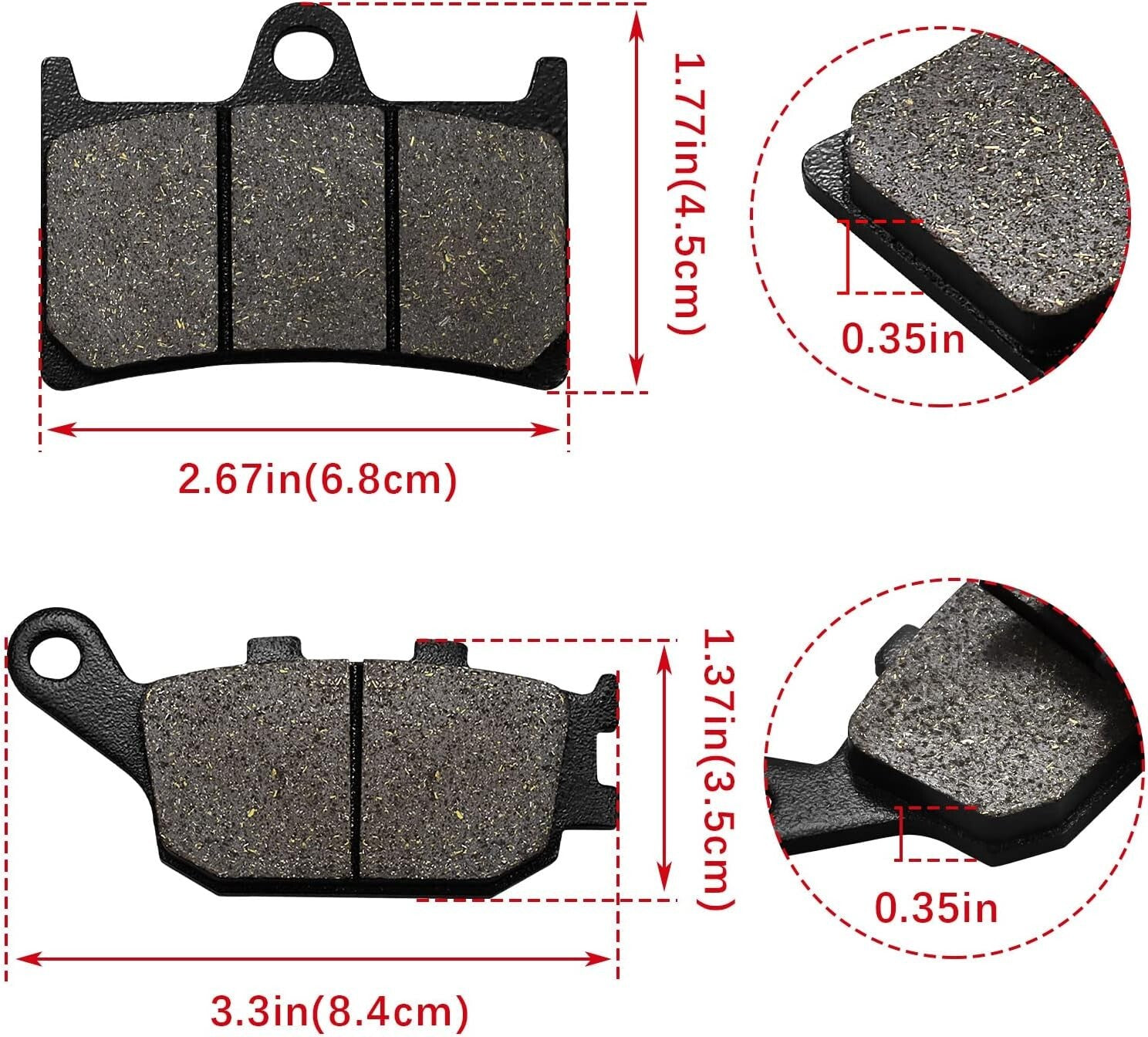 Brake Pads Fit for Yamaha FZ1 FZ8 YZF R6 R1 FZ1 MT07 MT09 FZ07 FZ09 FZ8 YRZR7 XSR07