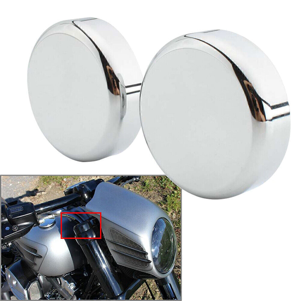 Chrome Upper Fork Stem Nut Cap Covers for HARLEY SOFTAIL STREET BOB 2018-2020