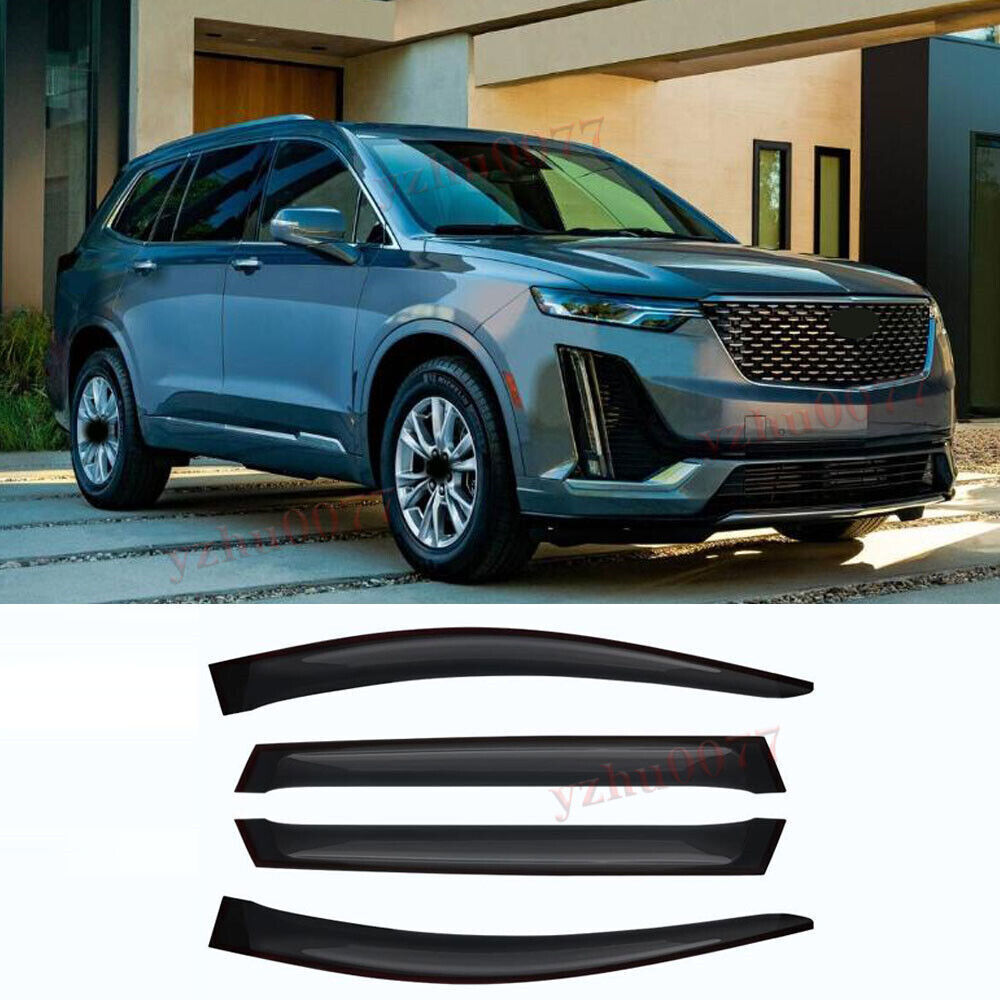 2020-2023 for Cadillac XT6 Smokey Black Window Visor Vent Shades Sun Rain Guards