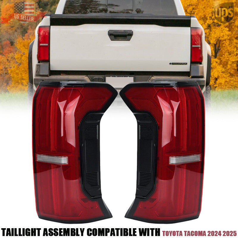 LH | RH LED Tail Light Rear Brake Stop Lamp Pair for Toyota Tacoma 2024 2025