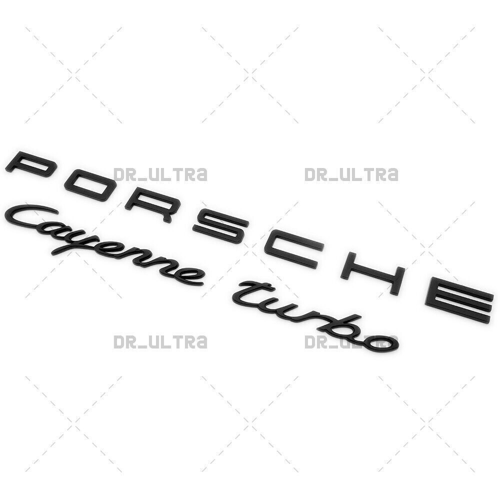 Mate Black P-O-R-S-C-H-E for Cayenne Turbo Letter Rear Badge Emblem Nameplate 958