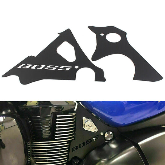 2 Pcs for Suzuki Boulevard M109R Black Engine Side Covers Frame Fillers Keyhole