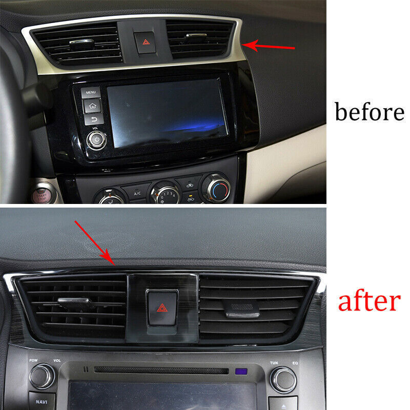 for Nissan Sentra Sylphy 13-19 Black Central Console Air Outlet Vent Cover Trim