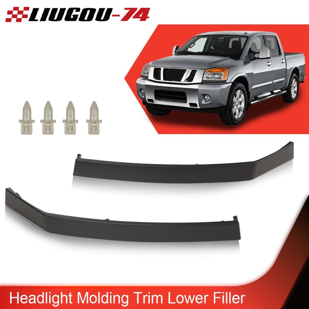 1 pair of underfill material for the headlight molding trim of for Nissan 04-15 Titan Armada QX56