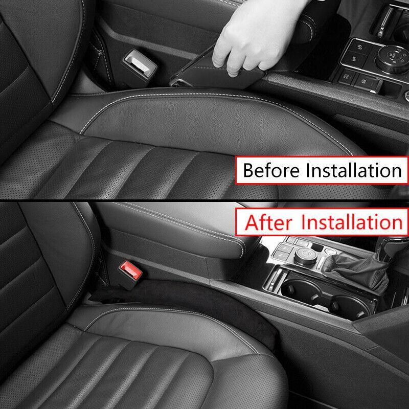 Black Suede for Seat Anti-Clogging Leakproof Strip 2pcs for Toyota for Sienna 2015-2020