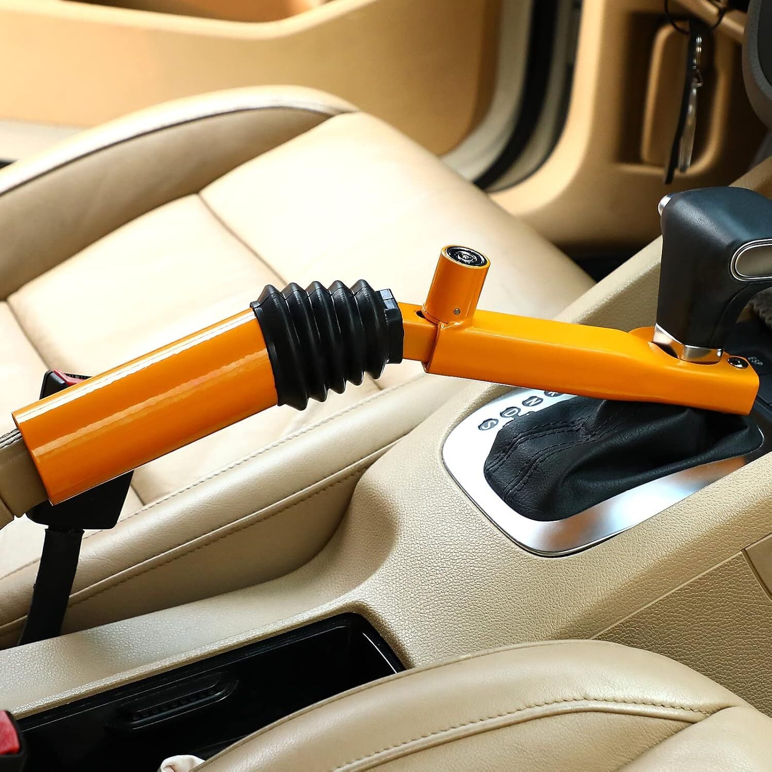 Handbrake to GearStick Lock Gear Fits Manual Automatic Cars Anti-Theft Device