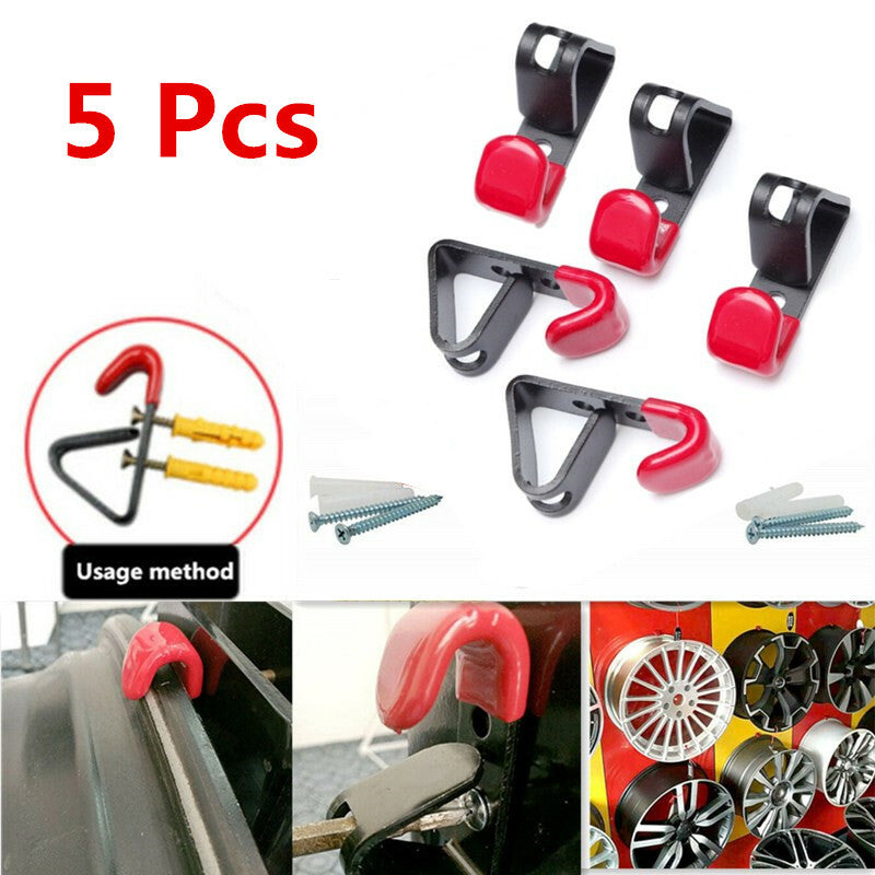 Universal 5pcs 13-22 Tire Wheel Rim Hub Hanging Clip Hook Holder Shop Display