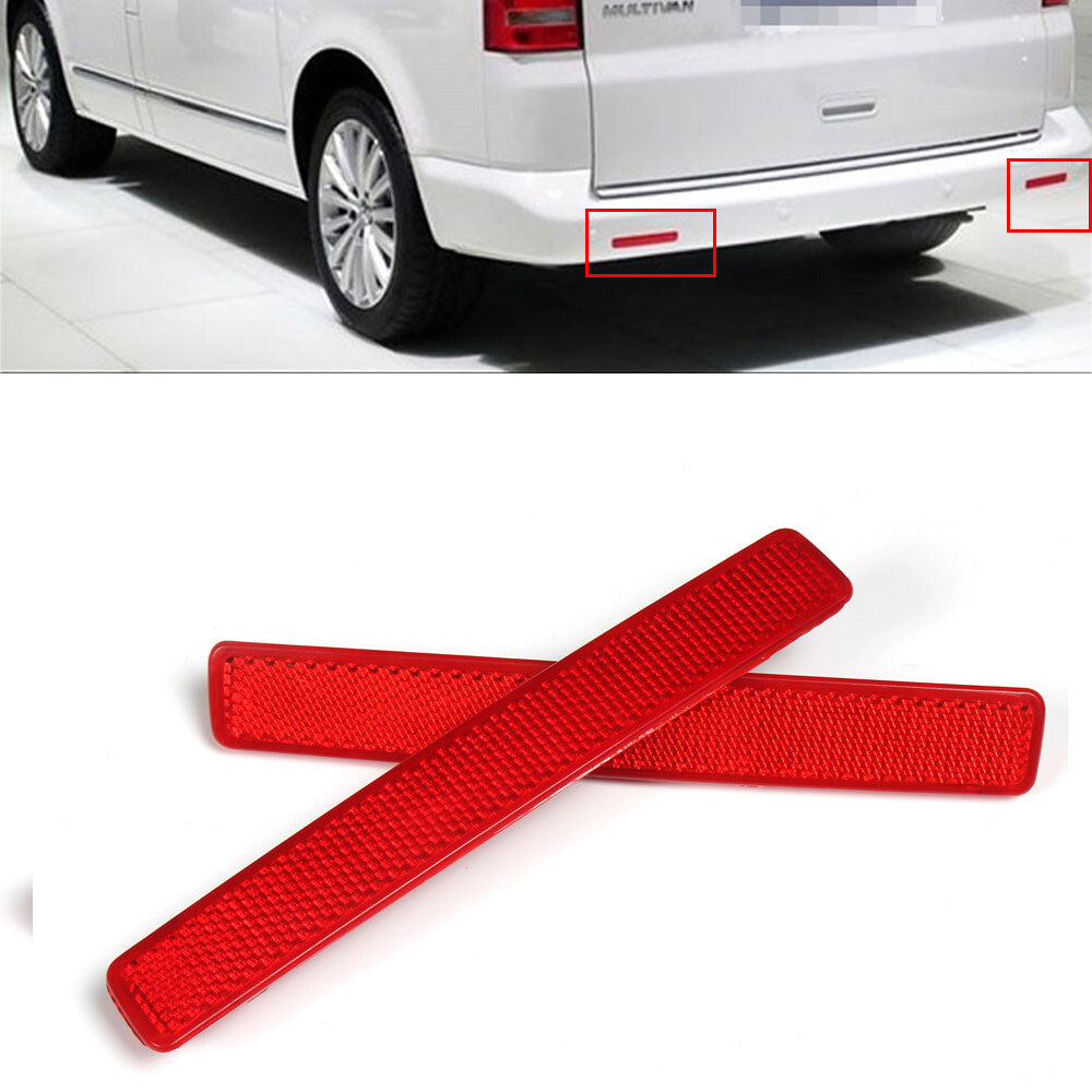 2PCS Red Side Rear Bumper Reflectors Left Right for VW Transporter T5 2004-2015