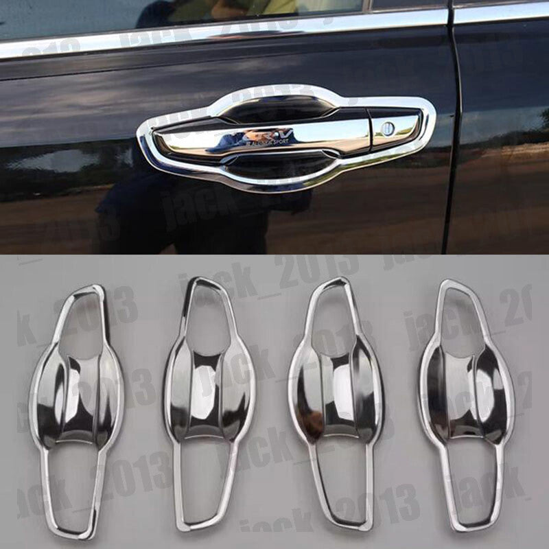 For 2016-2021 for Honda for Civic silvery steel Side Door Handle Bowl Cup Covers Trims