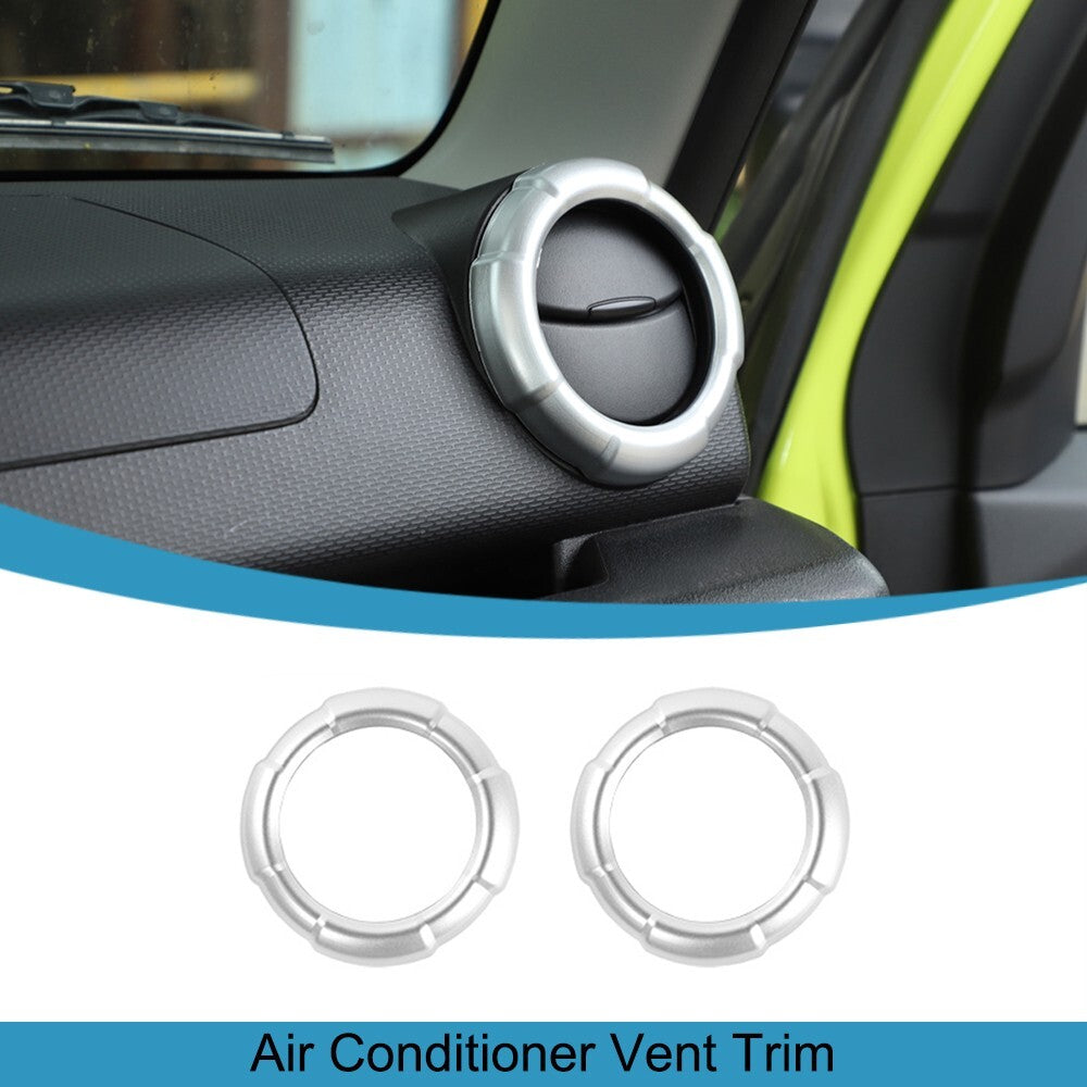 Silver Air Conditioner Vent Outlet Cover Trim Rings for Suzuki for Jimny 2019-2023