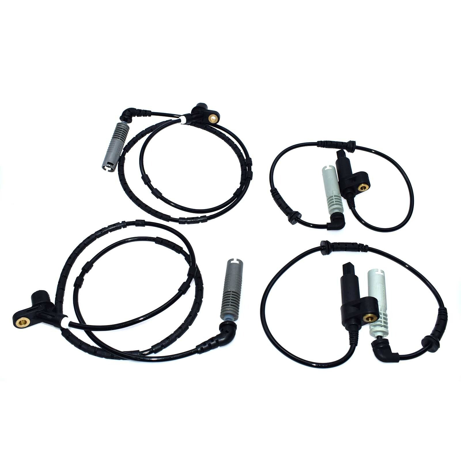 4-pack front and rear ABS wheel speed sensors for BMW E46 OEM manufacturer 34521164651 34521164652
