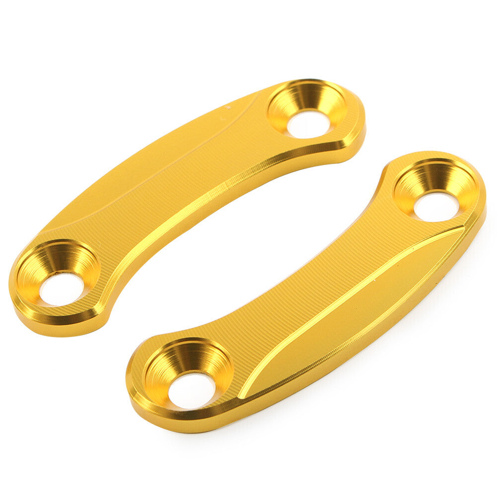 Rearview Mirror Block Off Base Plates Cover for Kawasaki ZX-10R 2016-2021 Gold