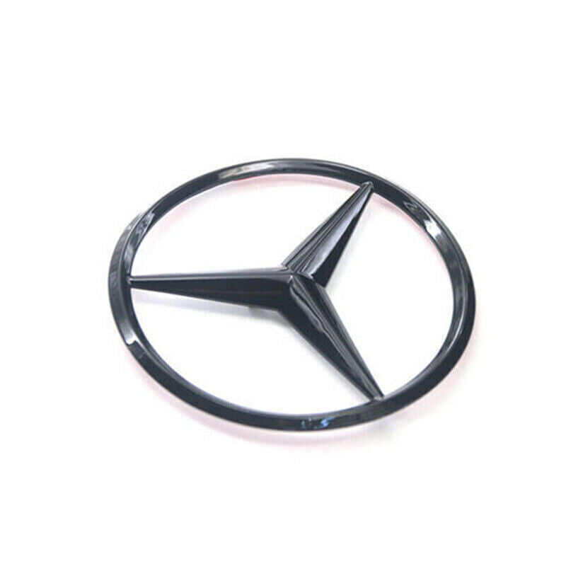 FOR C250 W204 C63 C300 AMG Trunk Star Emblem GLOSSY BLACK Rear Logo Badge