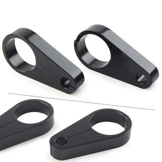 1.25 Handlebar Brake Clutch Cable Wire Clamp Holder for Harley Bike Black Pair