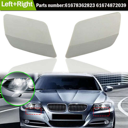 2x Front light Cover Lamp Washer Jet Spray Nozzle Cap for BMW E92 E93 LCI L+R
