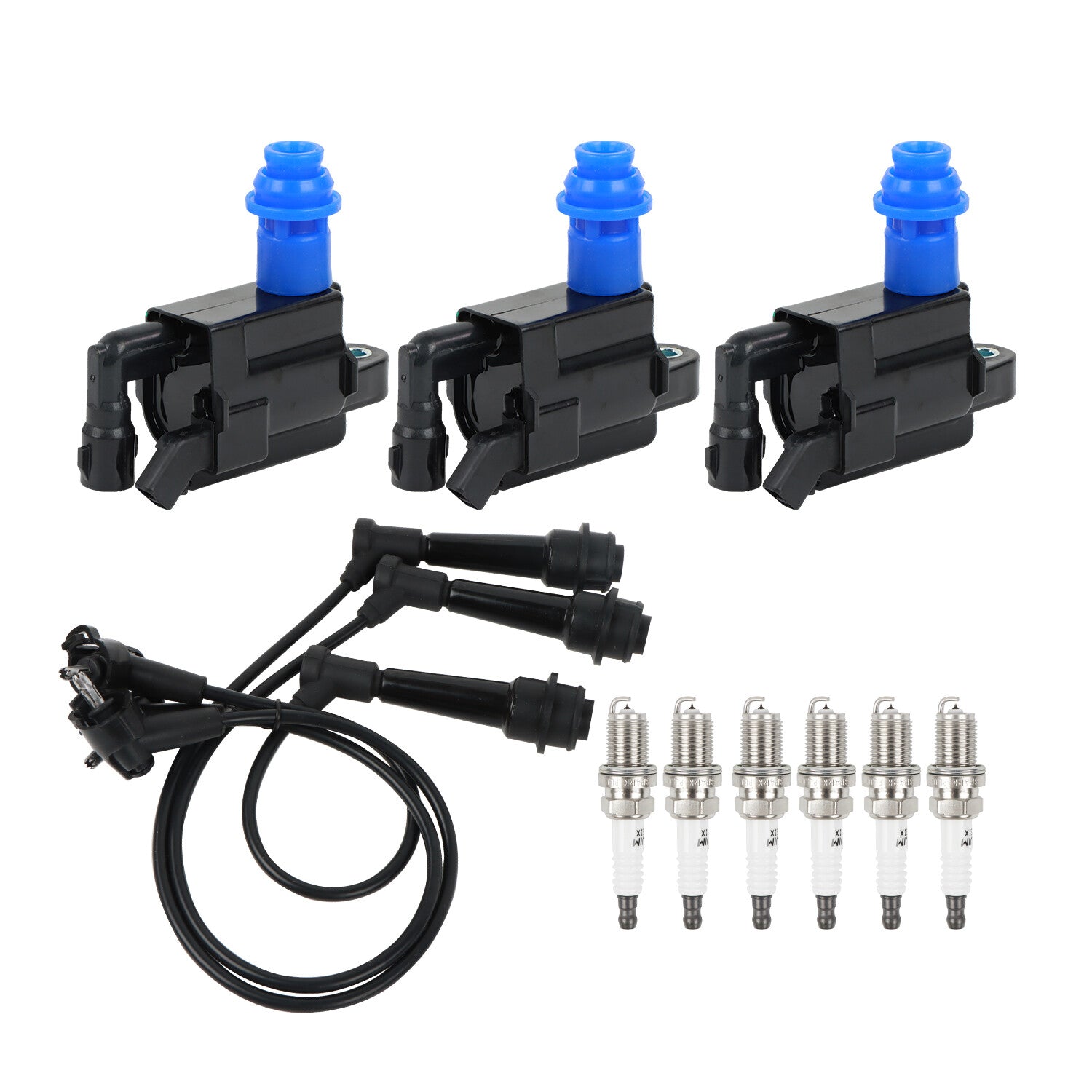 3 Ignition Coil, Wireset  6 Iridium Spark Plug for 01-05 for Lexus GS300 UF228