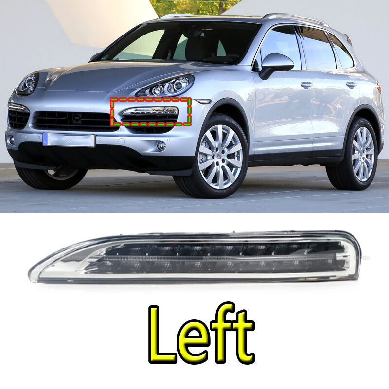 Left side: Applicable to for Porsche for Cayenne 2011-2014 front bumper daytime running lights (LED DRLs)