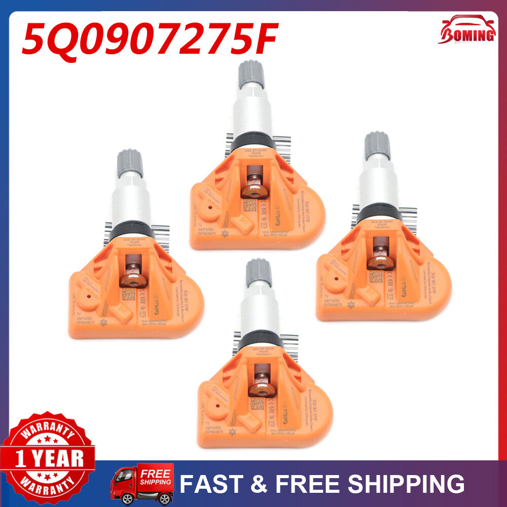 4Pcs TPMS Tire Pressure Monitoring Sensor 5Q0907275F for Porsche for Audi for VW 433Mhz