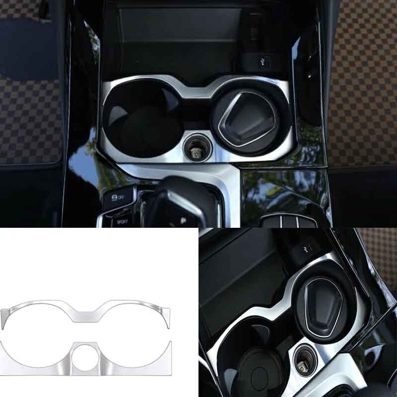 Middle Console ABS Silver for BMW X3 G01 2018 2019 2020 2021 Drinking Glass Trim