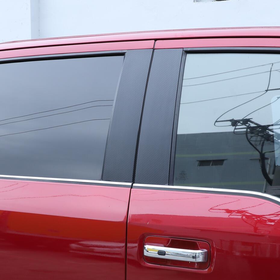 Suitable for 2015-2022 for Ford F150 F-150 Carbon Fiber Exterior Door Trim B Pillar Sticker