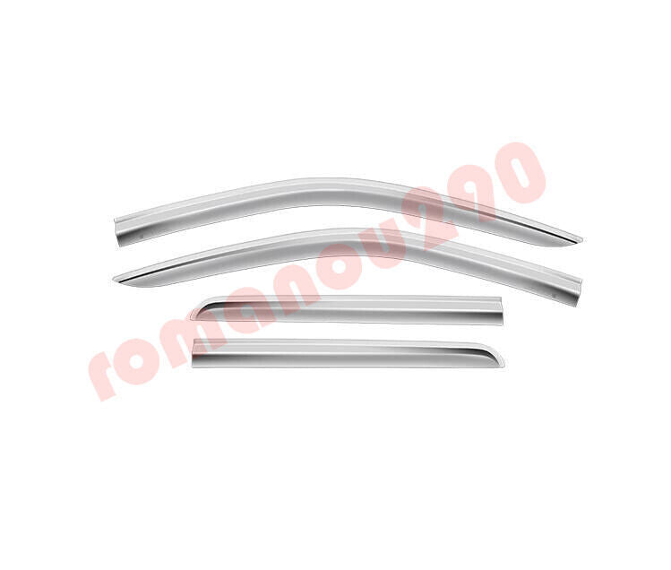 for Nissan Frontier 2015-2020 Chrome Window Visors Sun Rain Guard Vent Deflector