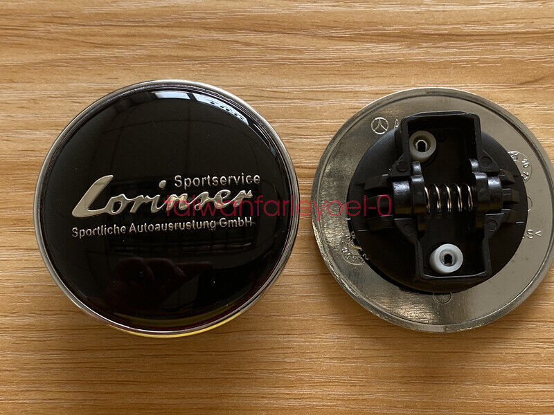 Lorinser Black Bonnet Flat Star Badge for Mercedes-Benz ABCES SLK Class 57mm