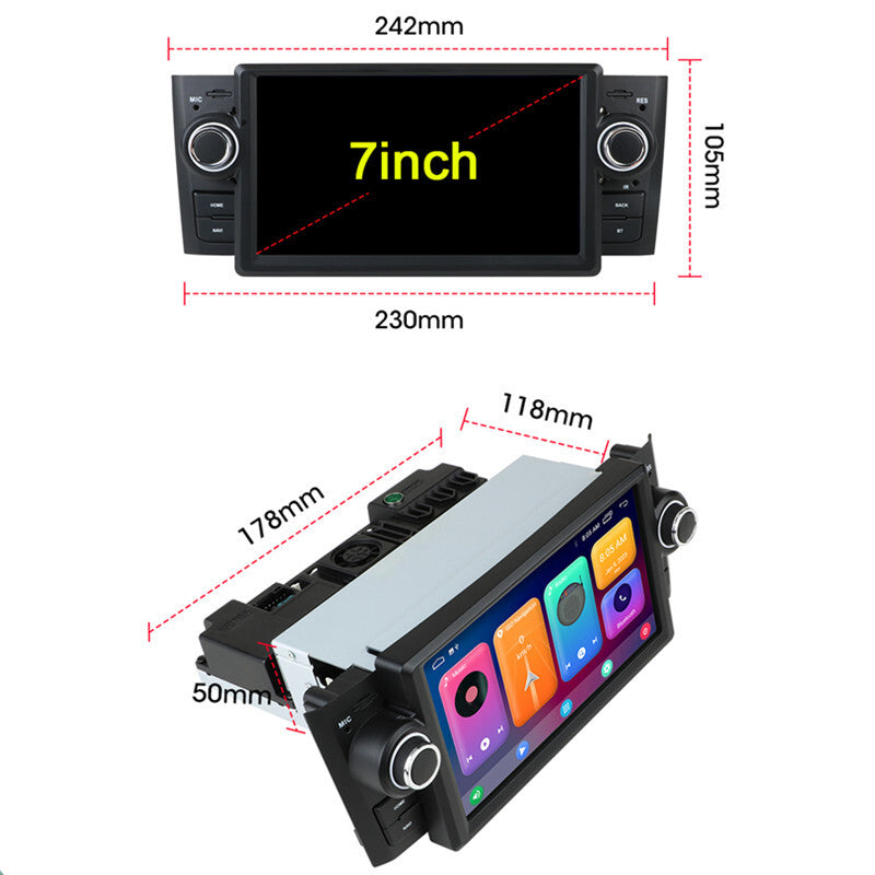 Android 10 Car Radio GPS Navi Multimedia Play for Fiat Grande Punto Linea 07-12