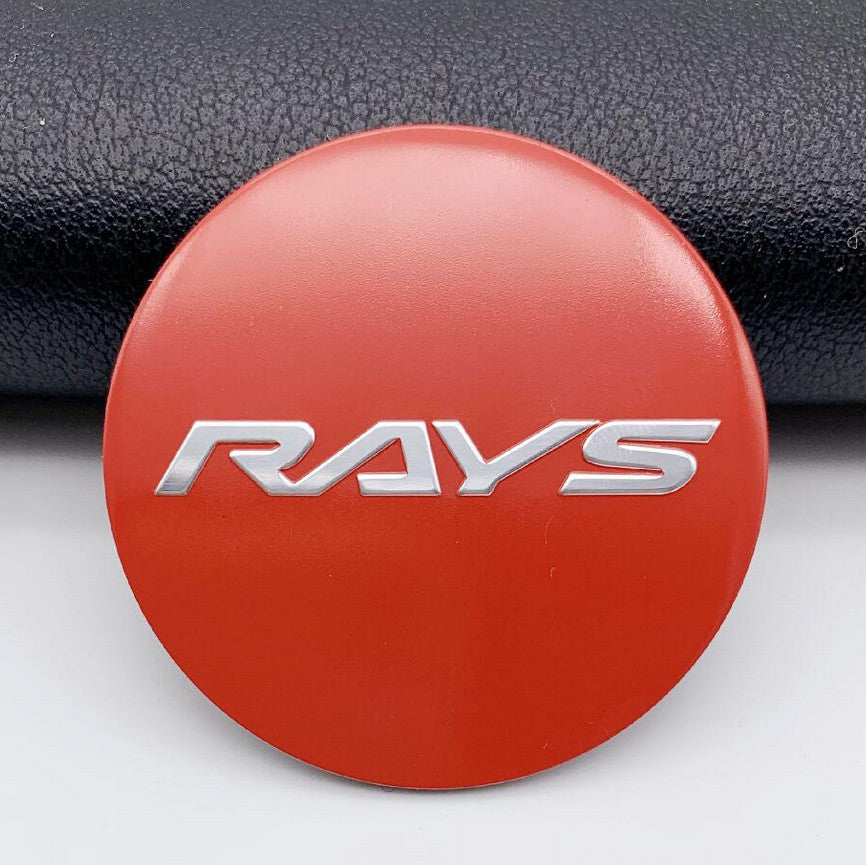 New 4-Piece 45mm Light Red Wheel Center Sticker Wheel Hub Sticker Rim Sticker