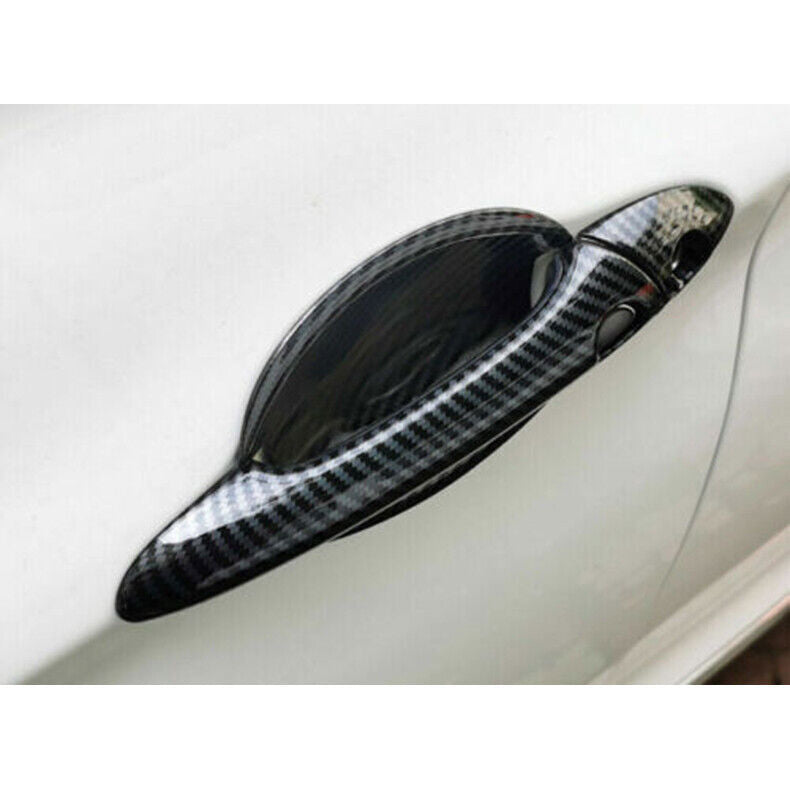 for Hyundai Sonata 2011-2014 Carbon Fiber Door Handle Cover+Cup Bowl Combo Trims