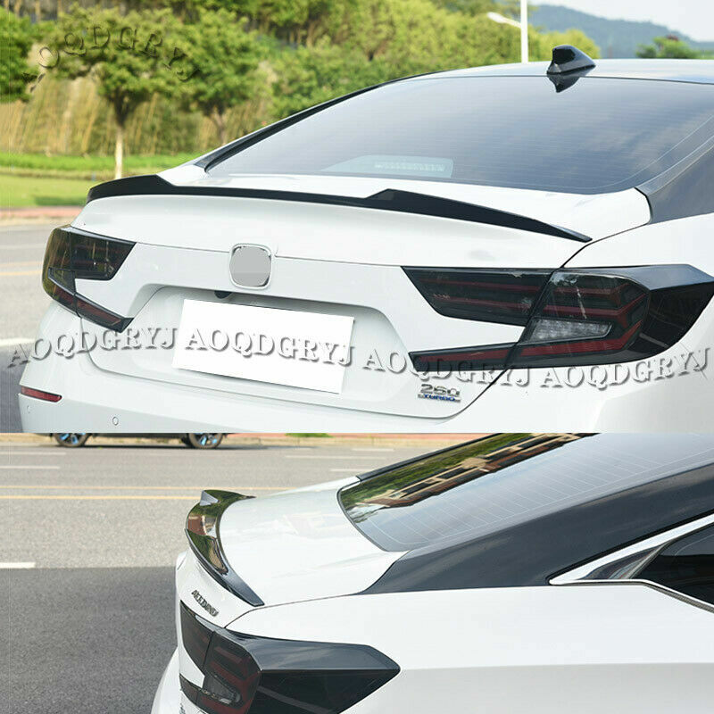 Bright Black Rear Trunk Tail Wing Spoiler Cover for Honda Accord 10th 2018-2022