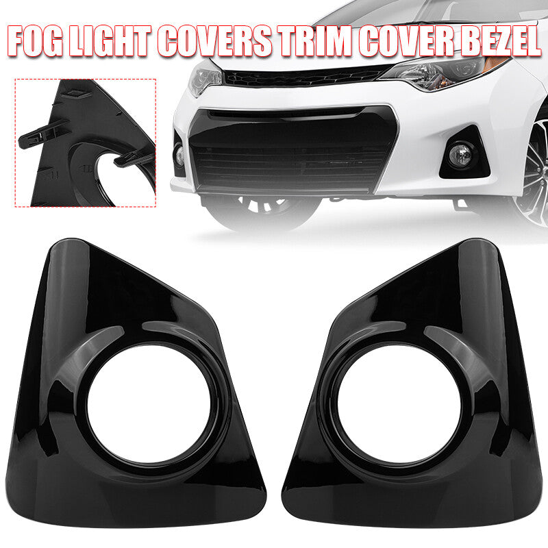 2X Left  Right Fog Light Cover Trim Bezel For 2014 2015 2016 for Toyota for Corolla S