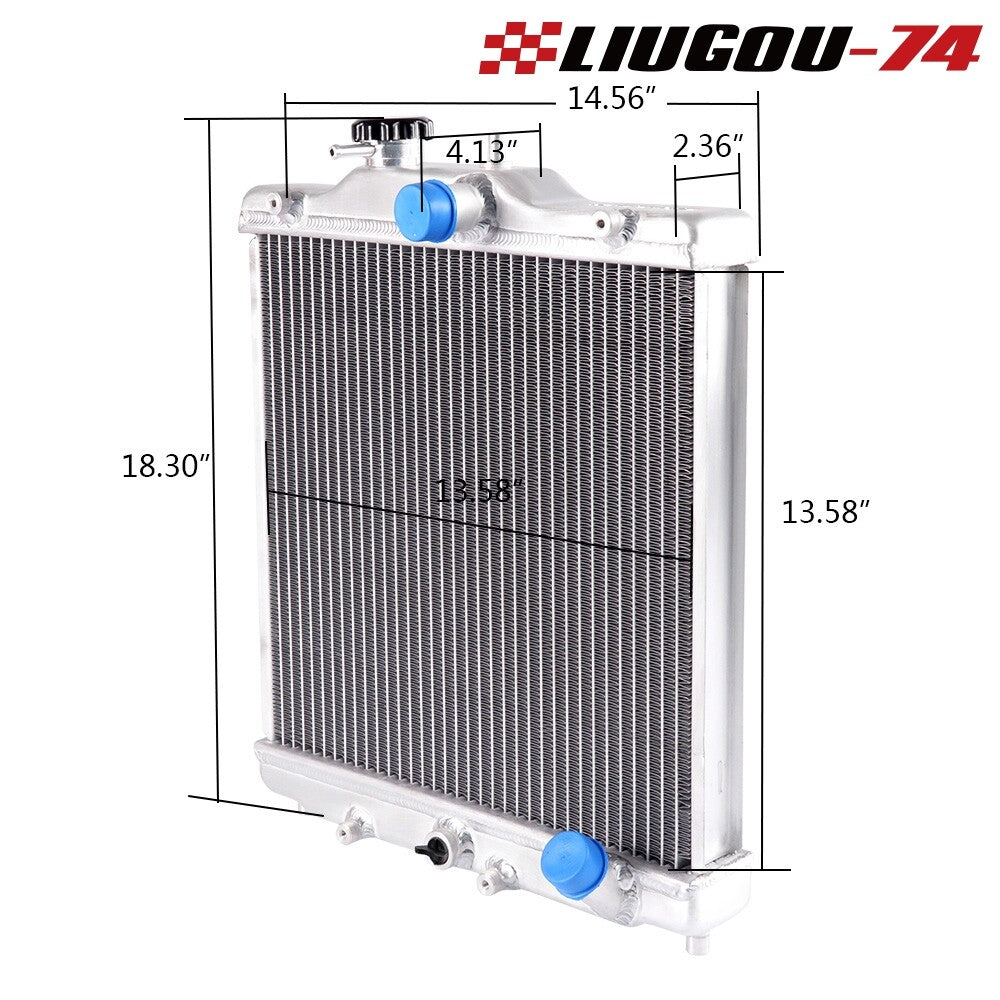 42mm 2-row aluminum heatsink suitable for 92-00 for HONDA for CIVIC D15/16 EG/EK input/output 28mm
