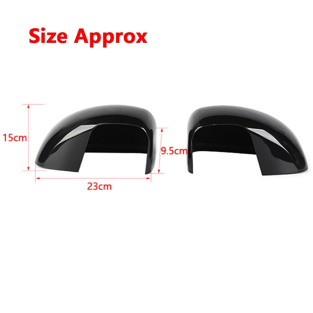 Black ABS Side Rearview Mirror Cover Shell Trim Cap for Jeep Compass 2008-2016