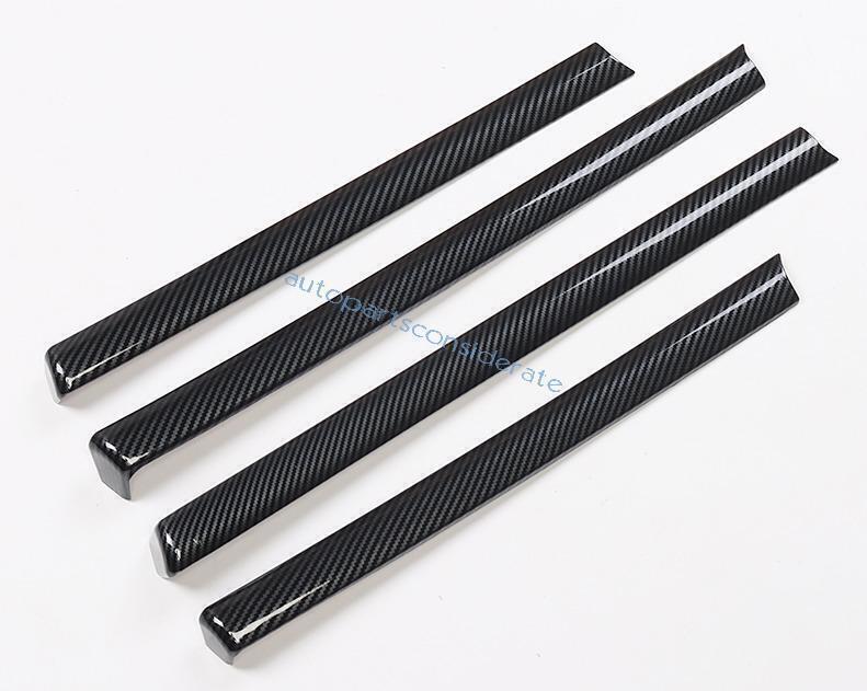 for Toyota for Land Cruiser 2016-21 Inner Door Panel Strip Cover ABS Carbon Fiber 4P