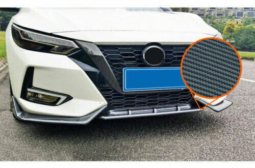 3x for Nissan Sylphy Sentra 2020-23 CarbonRed Front Bumper Lip Spoiler Body Kit