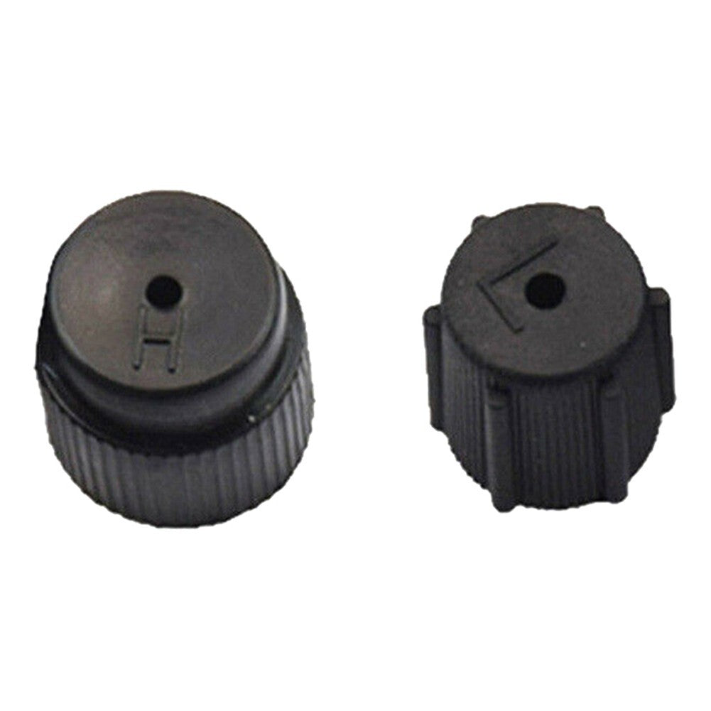 2pcs Replacement Dust Covers Car AC Valve Cap Kit with High 16mm and Low 13mm