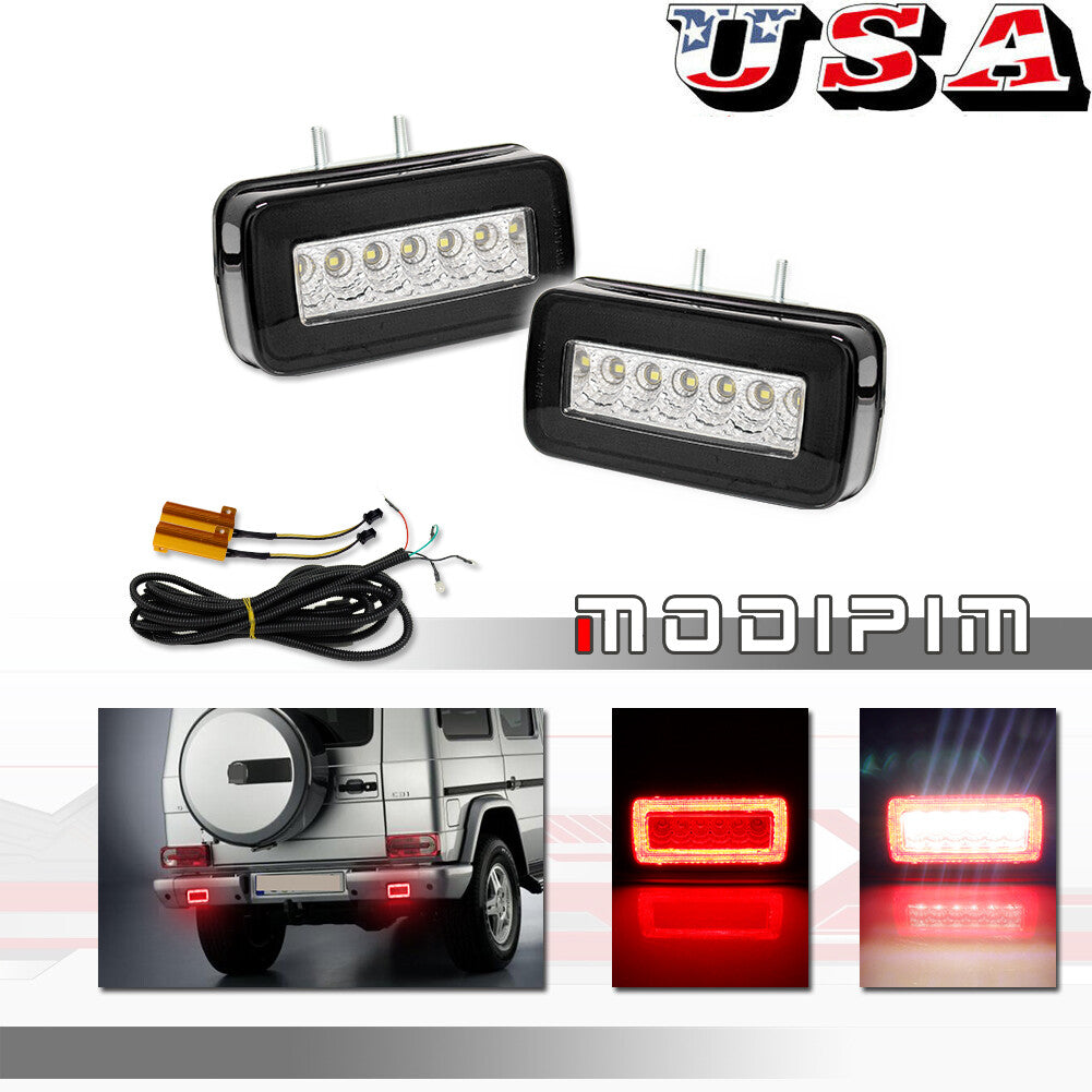 LED rear bumper fog lights for Mercedes W463, G500, G550, G63- (for vehicles with smoked finishes)