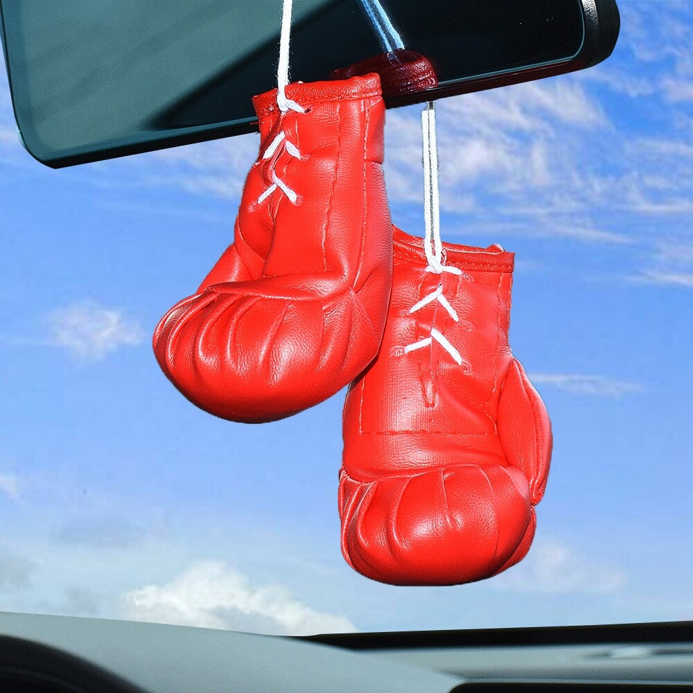 1 Pair Red for Mini Boxing Gloves for Car Mirror Ornament Hanging Deco for Men
