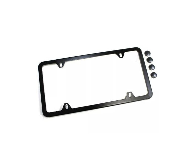1 piece car license plate frame cover cap trunk 4-hole black for Volvo